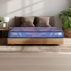 Sleepwell Blue & Pink Quilted Ortho Single Size Mattress